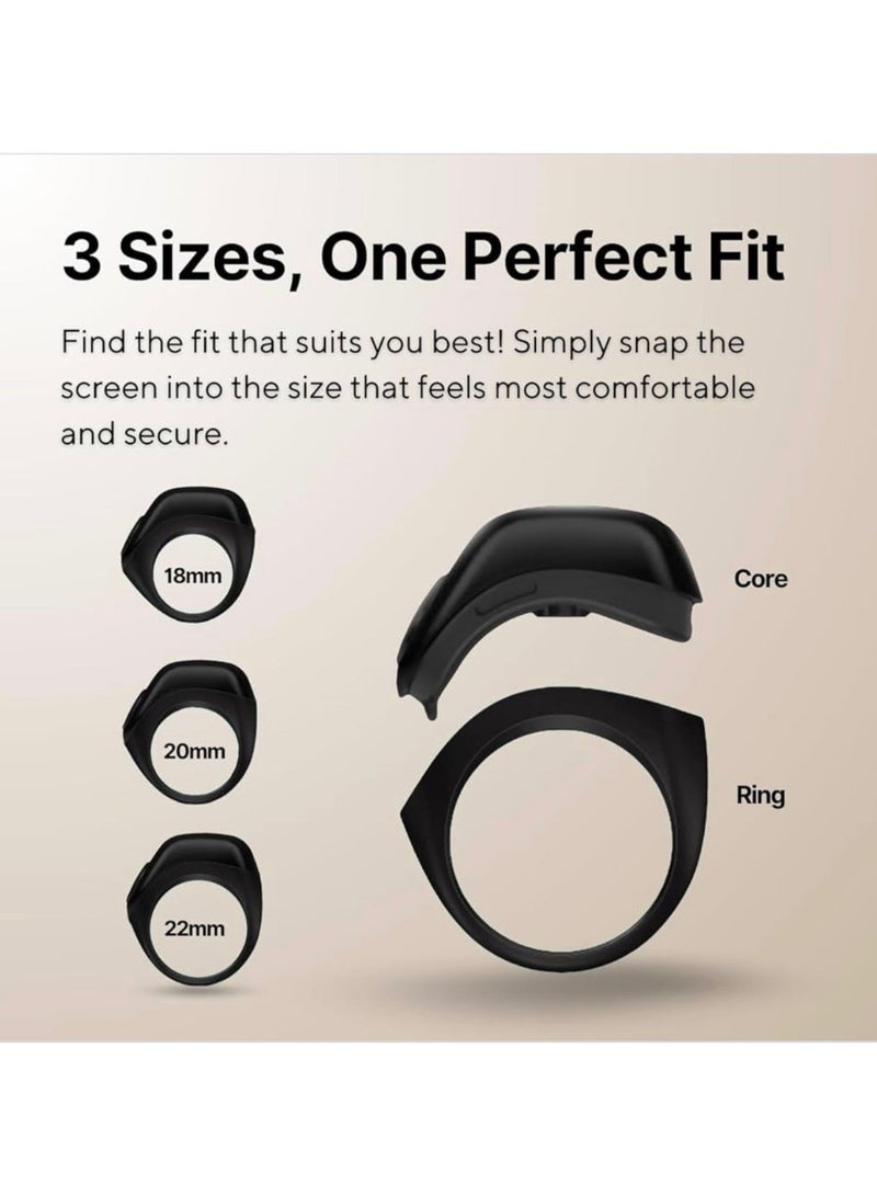 iQIBLA Smart Tasbih Ring with Charging Case - Black 3 Sizes 18/20/22 - Image 3