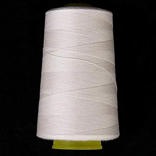 M Fabrics خيوط خياطة بوليستر 10,000 متر (خياطة، حياكة، صنع شرابات، تطريز، حرف، خيوط لامعة ناعمة ومشاريع أخرى) - عبوة من 10,000 متر (أبيض) - Image 3