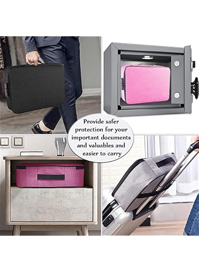 Document Organizer Bag with Code Lock,Watertight 3-Layer File Storage Case,Portable Home Office Travel Important Document Safe for Tablet,Passport,Legal Files,Valuables(Grey) - Image 5