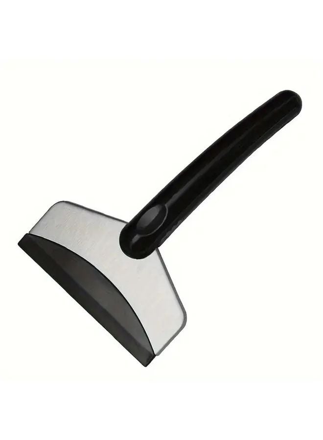 Black Heavy Duty Ice Scraper and Snow Brush with Ergonomic Handle Durable Stainless Steel Winter Car Tool - Image 1