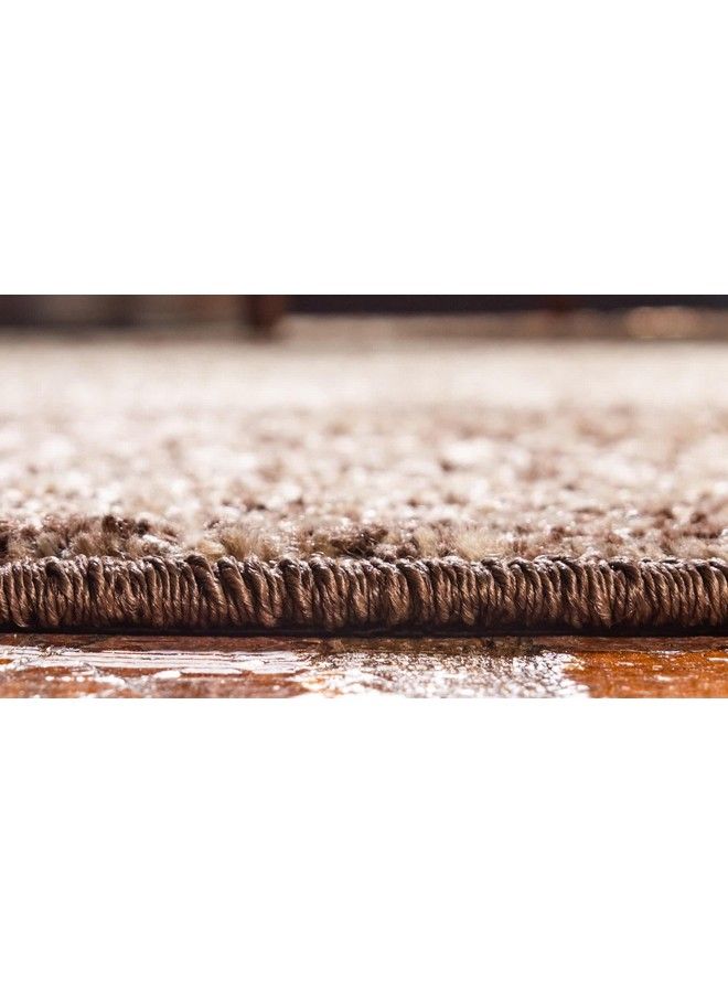 Unique Loom Autumn Collection Modern Contemporary Casual Abstract Area Rug Runner 2' 0 X 6' 0 Beige Dark Brown Rustic - Image 4