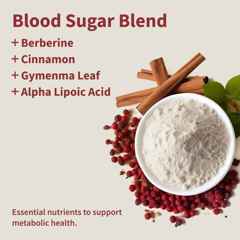 Snap Supplements Blood Sugar Blend with Berberine CoQ10 Cinnamon Alpha Lipoic Acid and Gymnema to Support Healthy Blood Sugar Metabolic Health and Energy Sugar Free 60 Capsules - Image 3