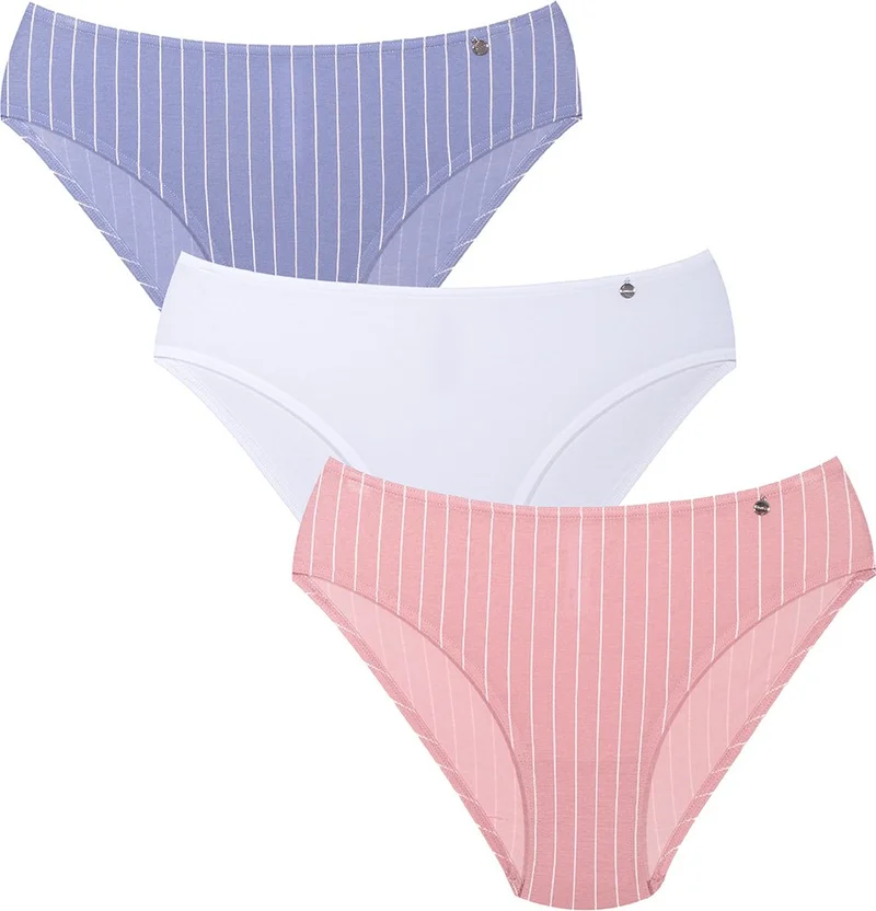 KOM Stripe 3-Piece Women's Bikini Panties