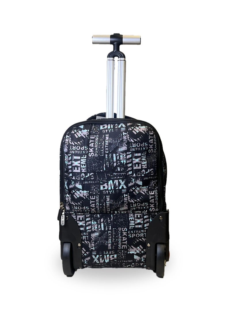 AODASI Trolley School Bag, School Bags for Girls and boys Trolley Bag for Students Travel Bag Trolley Luggage backpack multi useful - Image 4