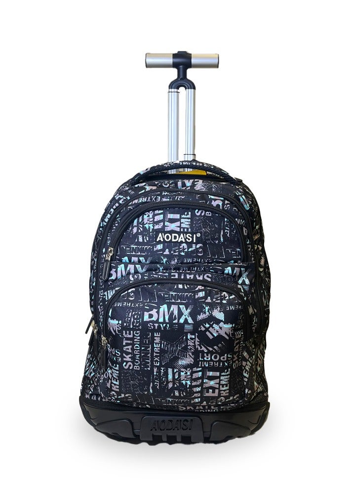 AODASI Trolley School Bag, School Bags for Girls and boys Trolley Bag for Students Travel Bag Trolley Luggage backpack multi useful - Image 2