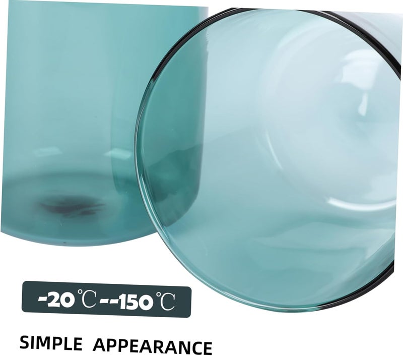 PRETYZOOM 1set Elegant Glass Set Water Beverage Cup Lid Modern Tumbler Cups for Kitchen Heat-resistant Carafe for Friends - Image 2
