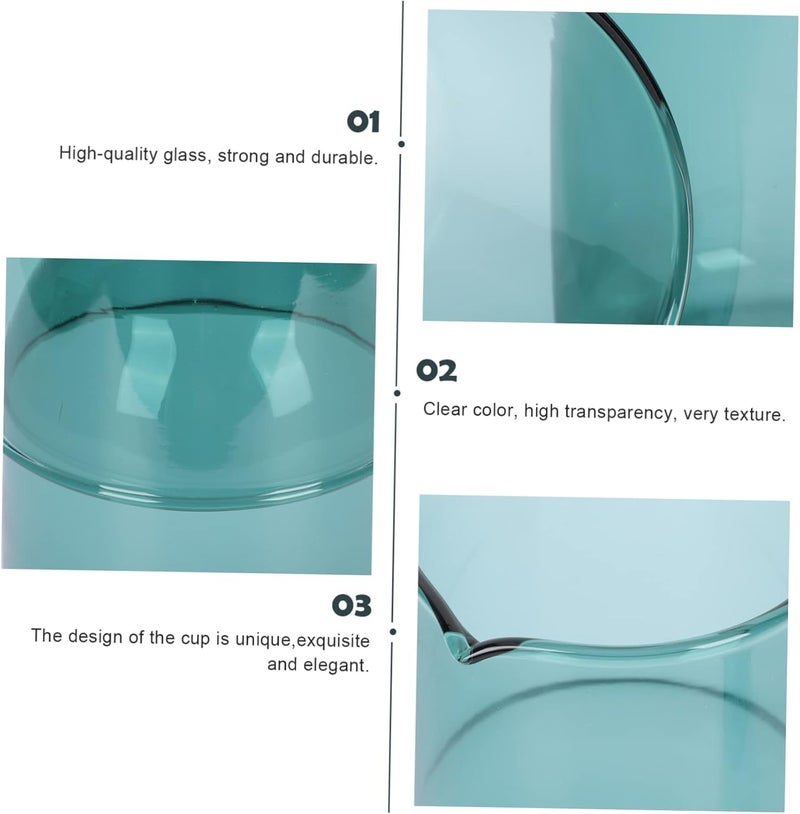 PRETYZOOM 1set Elegant Glass Set Water Beverage Cup Lid Modern Tumbler Cups for Kitchen Heat-resistant Carafe for Friends - Image 4