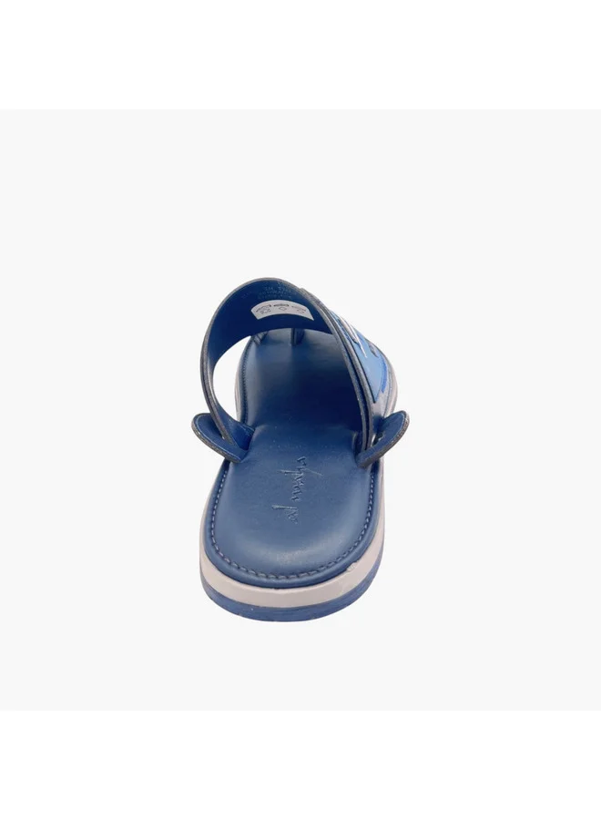 Al Waha Men's Stitch Detail Slip-On Arabic Sandals with Toe Loop