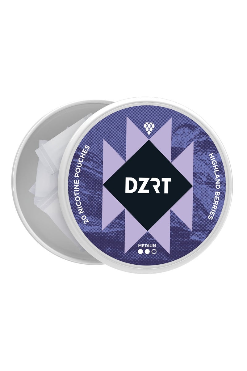 DZRT Highland Berries 6mg Nicotine Pouches – Smooth Mixed Berry Refresh - Image 2