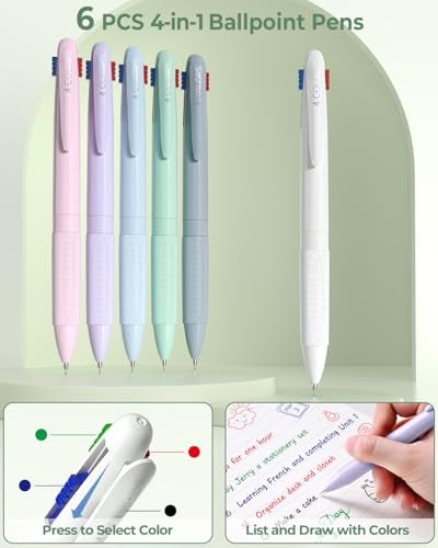 Four Candies 56 PCS Aesthetic School Supplies with Pencil Case, 6 Multicolor Pen, 12 Pastel Highlighters, 5 Gel Pens Black Ink, 9 Mechanical Pencils for Student Stationary Set Preppy Stuff (Green) - Image 3