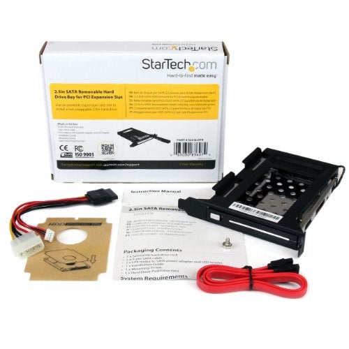 StarTech.com 2.5in SATA Removable Hard Drive Bay for PC Expansion Slot - Storage bay adapter - black , TAA (S25SLOTR) - Image 4