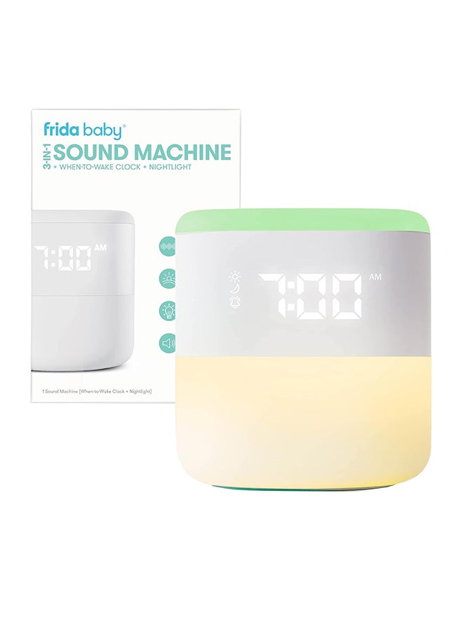 fridababy 3 In 1 Sound Machine, When-To-Wake Clock, Nightlight - Image 1