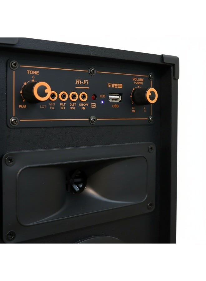 Gamma GT-4900 40W RMS Bluetooth Speaker System with USB, SD Card & Remote Control – Wooden Cabinet Stereo Speakers - Image 3
