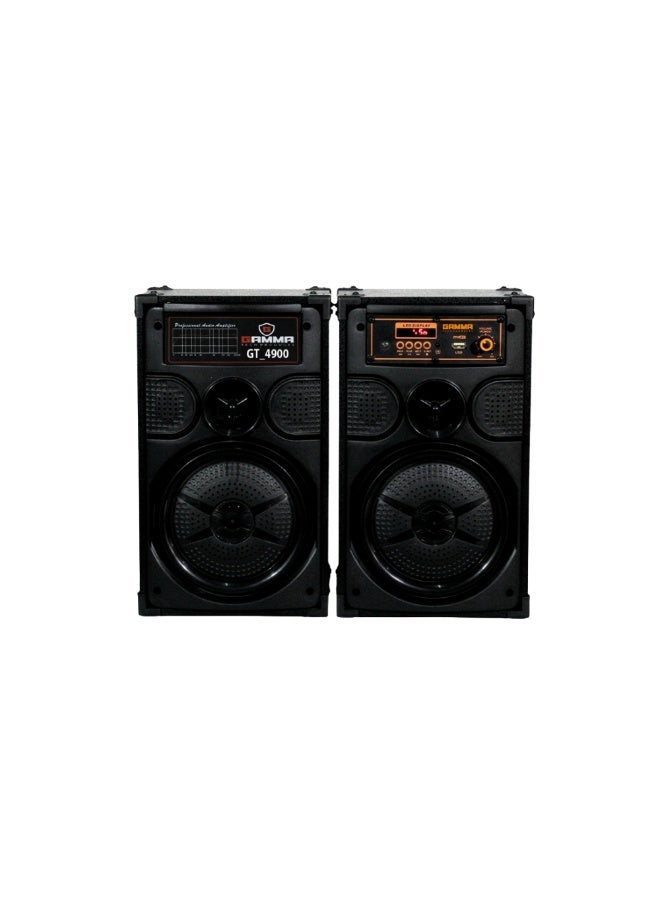 Gamma GT-4900 40W RMS Bluetooth Speaker System with USB, SD Card & Remote Control – Wooden Cabinet Stereo Speakers - Image 1