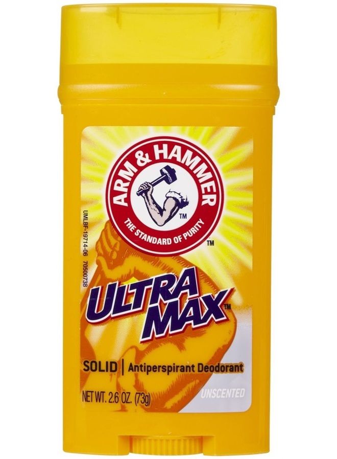 Arm & Hammer Deodorant 2.6 Ounce Solid Ultra Max Unscented (76ml)