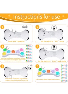 Excefore Dog Buttons Talk, Dog Communication Button Starter Kit, 7 Dog Talk Button Set, 70 s  Recorded Talk Buttons, Pet Training Buzzer with 50 Scene Stickers and Tools for Animal Training (7 Colors)  - Image 2
