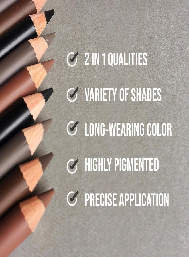 aden Eyebrow Pencil -1.14gr - With Eyebrow Brush - Highly Pigmented & Draws Tiny Brow Hairs - Waterproof & Long Lasting - MADE IN ITALY (Brown) - Image 4