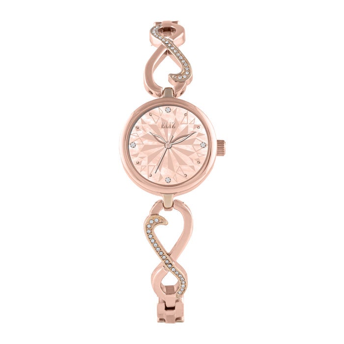 ELIZ ES8967L2RPR Metal Case and Bracelet 3-Hands Women's Watch - Image 1