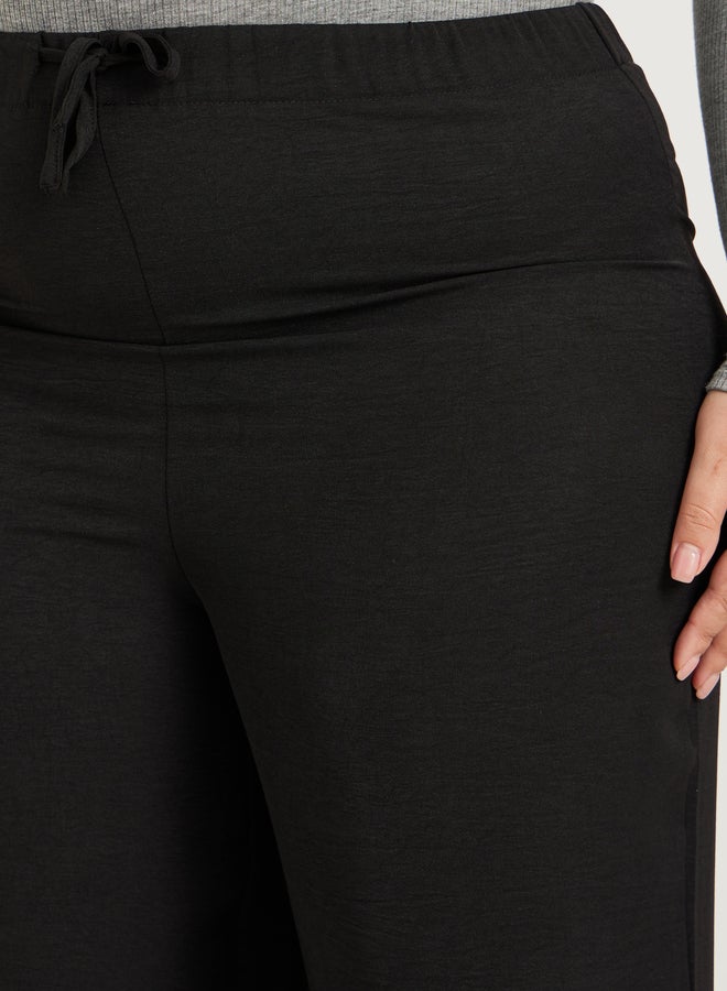 Styli Plus Size No Waistband Wide Leg Pants with Drawstring - Image 3