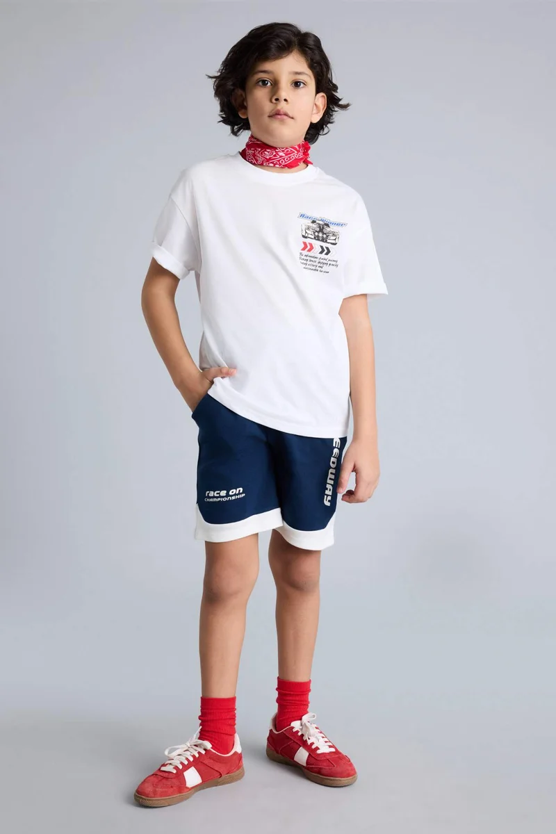 ديفاكتو Boy Oversize Fit Short Sleeve T-Shirt