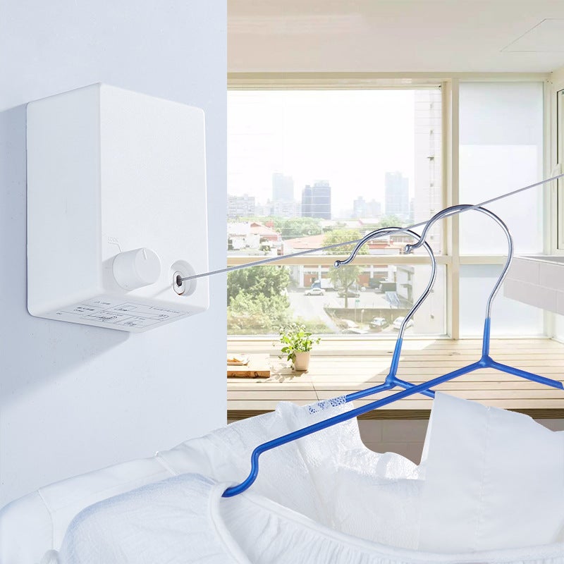 E-Commerce Invisible Clothesline Punch-Free Household Indoor Balcony Telescopic Wire Drying Rack Cool Clothes Artifact - Image 3