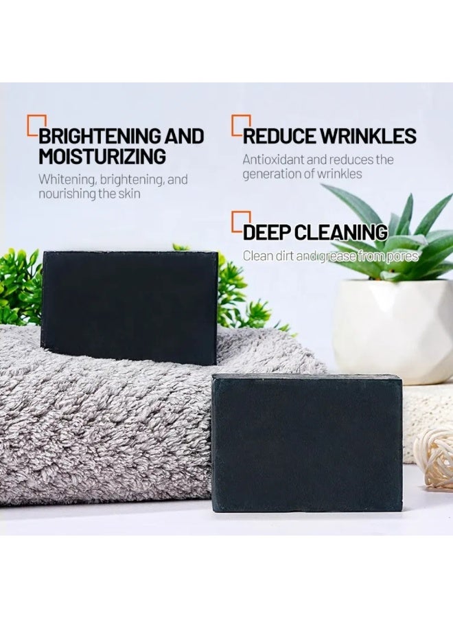 GUANJING صابون إيسنس للرجال 120 جرام - تنظيف عميق وترطيب وإصلاح وتغذية وتفتيح البشرة - صابون منعش ورقيق ورغوة كثيفة تقلل التجاعيد وتزيل الأوساخ - صابون تنظيف الوجه والجسم للرجال - Image 3
