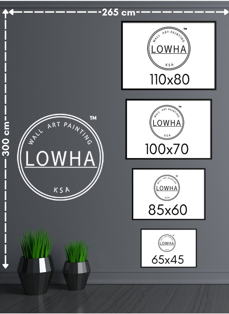 LOWHA - Framed Canvas Wall Art Stretched Over Wooden Frame with islamic Art Tasbeeh Painting - Image 1