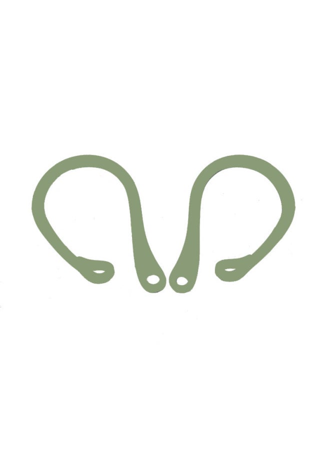 Generic Suitable For Apple Bluetooth 3 Generation Headset Hook Airpods Silicone Case Sports Wireless Anti-lost Ear Hook-Color:Green  - Image 1