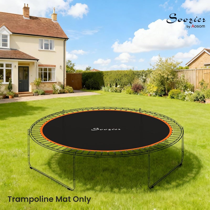 Soozier Trampoline Replacement Mat, Fits 12' Trampoline with 72 V Hooks, 5. 5" Springs, Trampoline Mat with 8 Rows of Stitching, Spring Pull Tool Spring, Frame not Included - Image 2