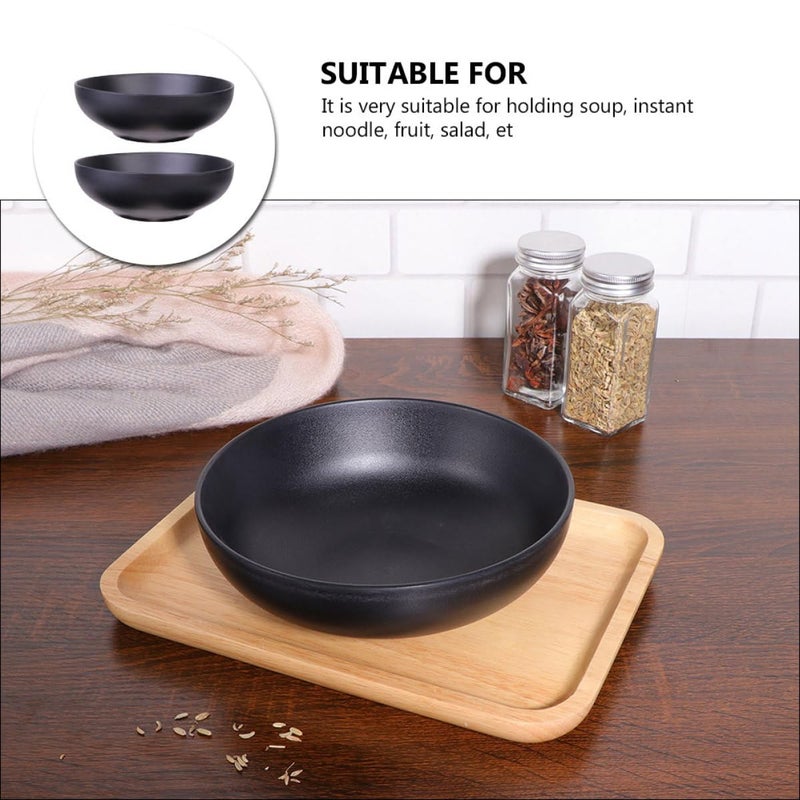 Matte Finish Melamine Ramen Bowl Set 2 Pcs 11 5cm For Soup Noodle Hot Pot - Image 4