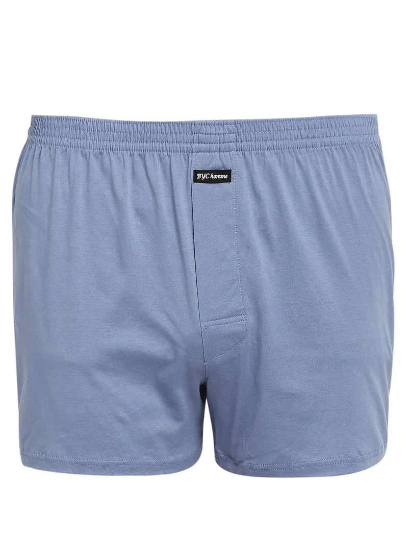 BYC Men's Knitted Cotton Boxer - Blue