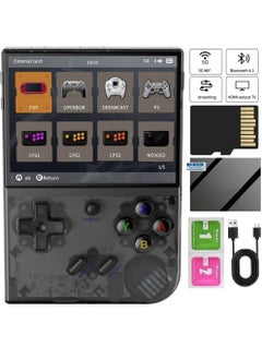 ANBERNIC RG35XX Plus Retro Handheld Game Console , Support HDMI TV Output 5G WiFi Bluetooth 4.2 , 3.5 Inch IPS Screen Linux System Built-in 64G TF Card 5515 Games (RG35XX Plus-Black)