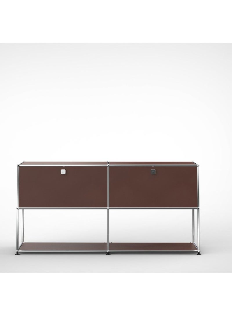 Konektra SYSTEM 01 Classic Lowboard with 2 Drop-down doors, Line 1801 Rust 