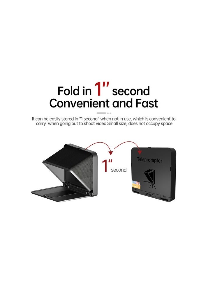 LENSGO LENSGO TC7 Portable Teleprompter for Smartphones, Tablets & Select DSLR/Mirrorless Cameras  - Image 5