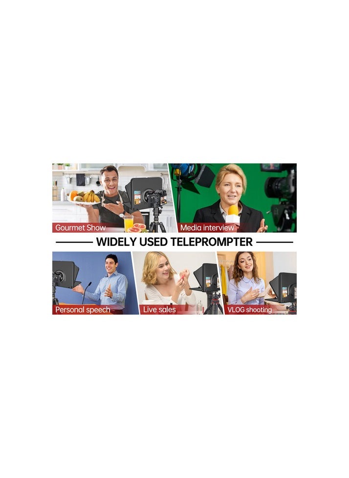 LENSGO LENSGO TC7 Portable Teleprompter for Smartphones, Tablets & Select DSLR/Mirrorless Cameras  - Image 4