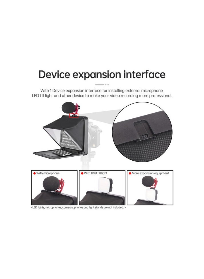 LENSGO - LENSGO TC7 Portable Teleprompter for Smartphones, Tablets & Select DSLR/Mirrorless Cameras - Image 1
