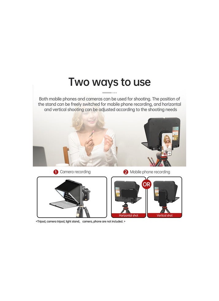 LENSGO - LENSGO TC7 Portable Teleprompter for Smartphones, Tablets & Select DSLR/Mirrorless Cameras - Image 1