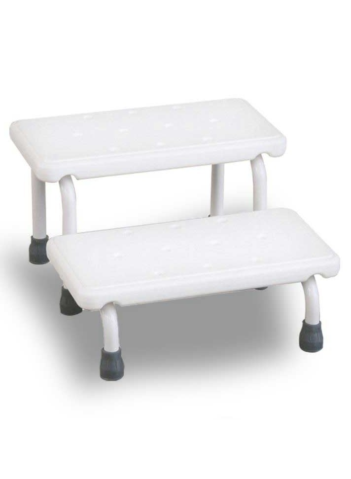 2 Step Bathroom Ladder 2 Step Bathtub Ladder for Seniors, Pregnant Women, Disabled and Elderly White