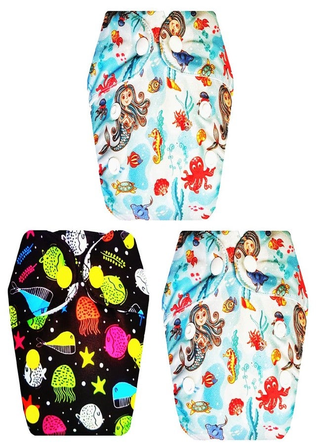 Dumbledo Premium Newborn Cloth Diaper with Integrated Insert (Pack of 3) | Snug Fit | Leakproof | Travel Friendly | Designed by Moms | 0 - 4 Months | Unisex Baby - Image 1