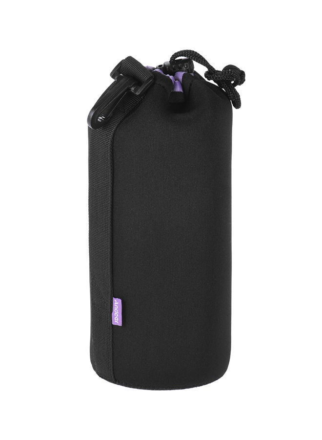 NIBEMINENT Water-Resistant Protective Bag Case Protector For DSLR Lens Black/Purple - Image 1