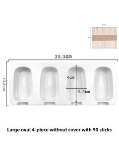 1 x 5 pcs French Dessert Ice Cream Mold Set [43496 +] Large 4 Oval (with 50 rods)