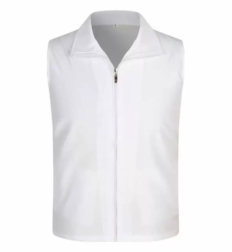 Volunteer Red Vest Custom Print logo Volunteer Work Clothes Party Member Vest Fishing Net Vest Advertising Wholesale White 