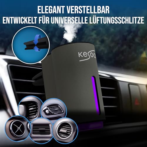 KESOCI Smart Car Air Freshener: Revolutionary Smart Car Diffuser Vent Clip with 3 Exclusive 10 ml Fragrances (Fresh Essence Collection) - Image 3