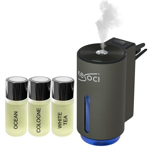 KESOCI Smart Car Air Freshener: Revolutionary Smart Car Diffuser Vent Clip with 3 Exclusive 10 ml Fragrances (Fresh Essence Collection) - Image 1