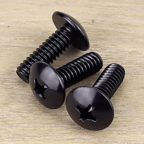 EASTLO #8-32 x 3/4" Truss Head Machine Screws Black, Phillips Drive, 304 Stainless Steel 18-8, Black Oxide Coated Finish, Corrosion Resistant Round Head Machine Screws, Full Thread, Coarse Thread, 100 PCS - Image 3