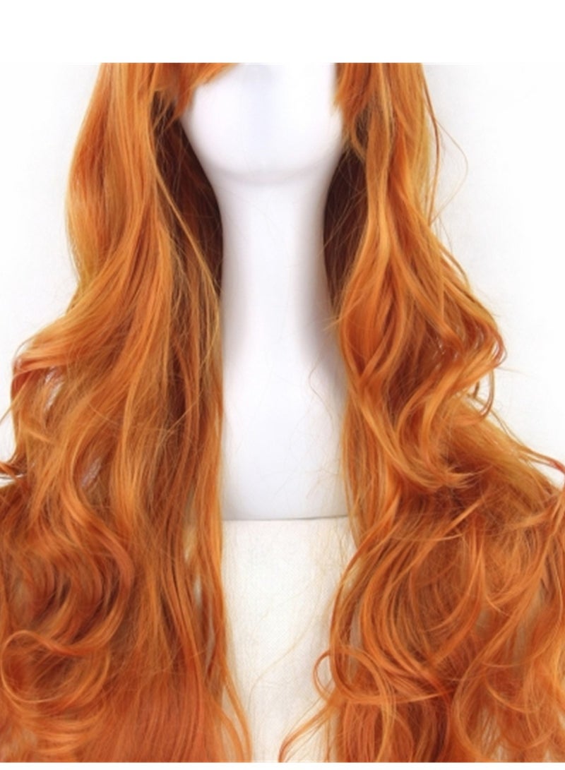 80cm anime long curly hair high temperature silk curly hair cosplay wig costumes dress up wig - Image 3