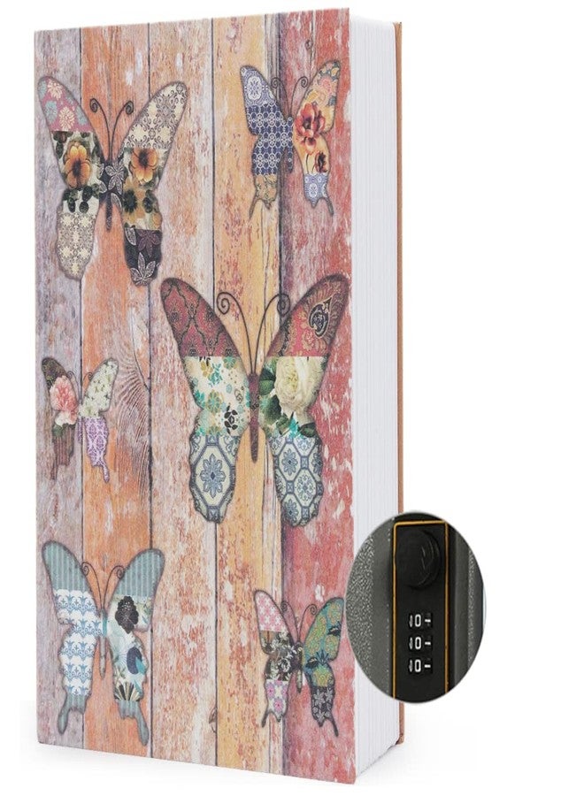 PACOLO Diversion Book Safe Storage Box (Size 9.5"×6.2"×2.2") With Security Combination Lock, Dictionary Secret Hidden Safe (Butterfly - Combination Lock) - Image 1