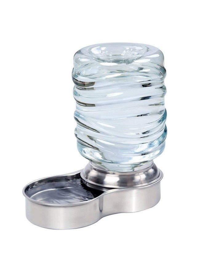 Etna Stainless Steel Pet Dog Cat Water Fountain Bowl, Holds 3 Liters - Image 2