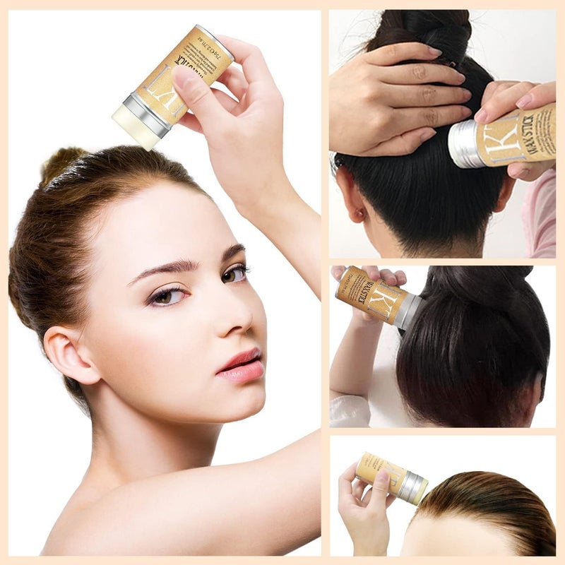 Hidak Hair Finishing Stick Hair Tamer Stick for Smoothing Flyaways and Taming Edge Frizz Non greasy Hair Wax Stick For Women Hair Styling Wax Stick for Hair Wigs Broken Wax Stick - Image 3