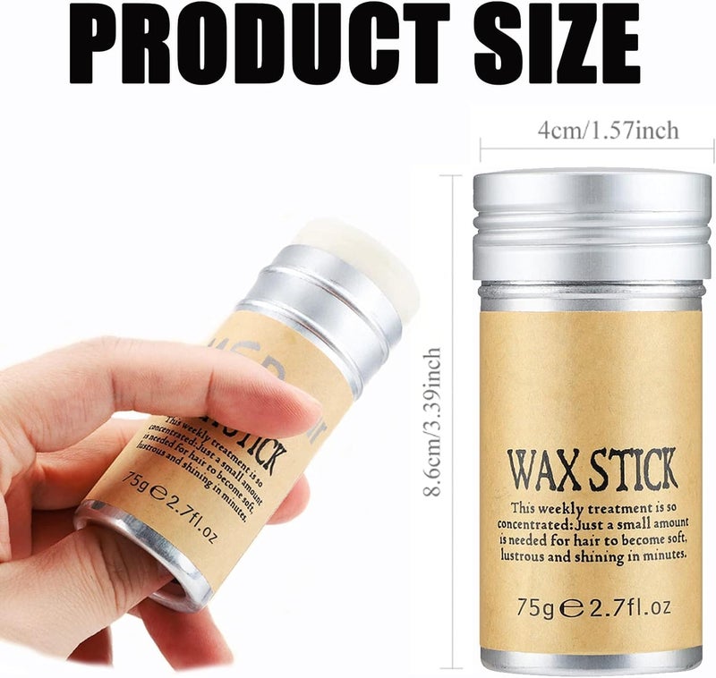 Hidak Hair Finishing Stick Hair Tamer Stick for Smoothing Flyaways and Taming Edge Frizz Non greasy Hair Wax Stick For Women Hair Styling Wax Stick for Hair Wigs Broken Wax Stick - Image 2